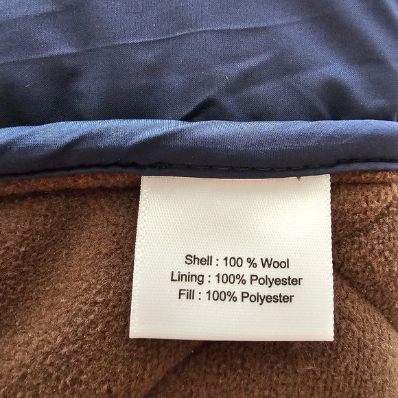 PETER MILLAR Men's Wool Quilted Lined Zipper & Button Gray Plaid Vest Sz L - Picture 11 of 15